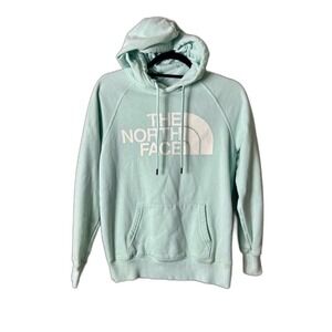 The North Face Womens Mint‎ Green Logo Pullover Hoodie Sweatshirt Size XS